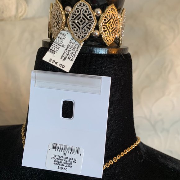 Style & Co Filigree Necklace & Bracelet Set - Picture 9 of 12